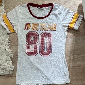 Pro Edge White and Red USC Trojans Tee